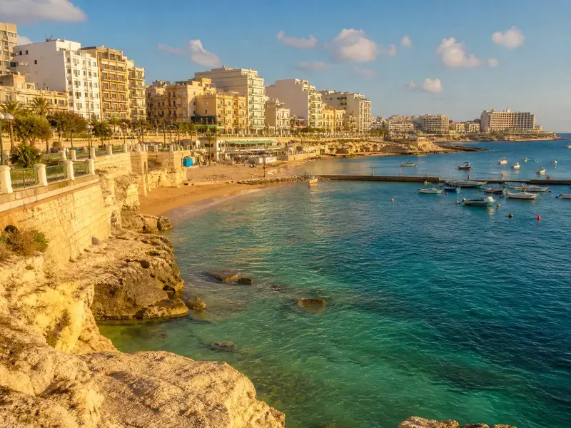 Best sandy beaches near Swieqi, Sliema & St Julian's, Malta