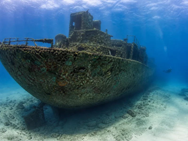 Um El Faroud wreck, South coast, Malta